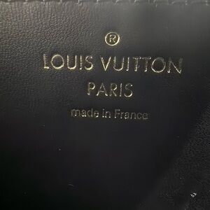 Louis Vuitton Black and Gold Leather Accessory